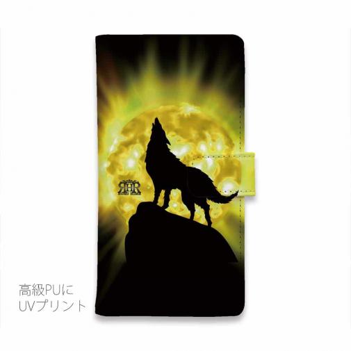 【ROMI HIME】【手帳型】狼イエロー 月