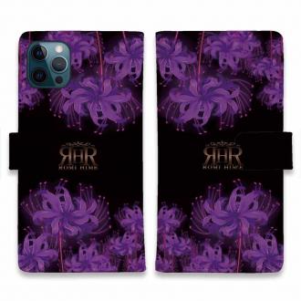 【ROMI HIME】【手帳型】彼岸花　パープル