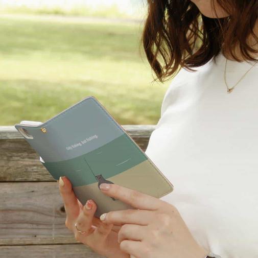 【手帳型】【FISH MAN】クマさんもフィッシング No1