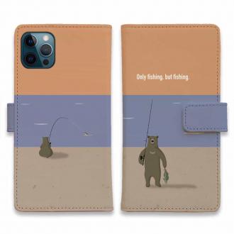 【手帳型】【FISH MAN】クマさんもフィッシング No2