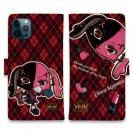 【ROMI HIME】【手帳型】うさぎ チェック  レッド ペア