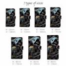 【ROMI HIME】【手帳型】うさぎ チェック  ブラック ペア