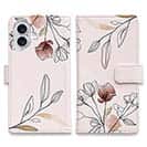 【手帳型】デリケートペイント ピンク