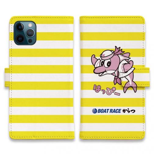唐津ボート【手帳型】か・らっキー＆ロゴ Ver.イエロー