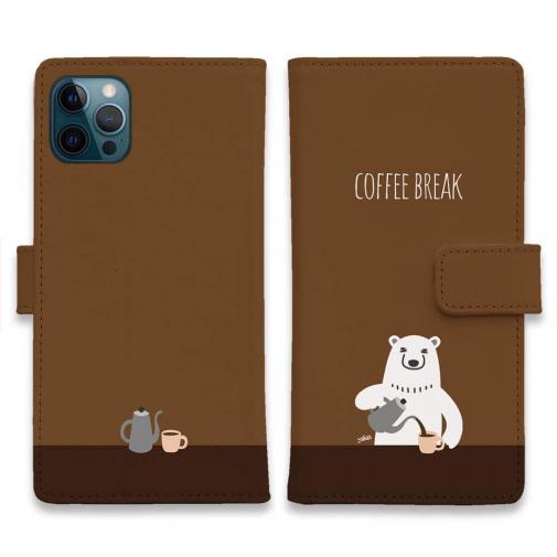 【手帳型】コーヒー注ぐシロクマさん(wakat)