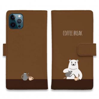 【手帳型】コーヒー注ぐシロクマさん(wakat)