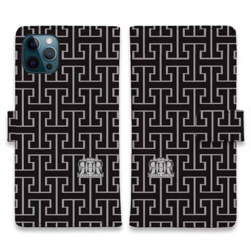 【ROMI HIME】【手帳型】マーク・ロゴ ブラック