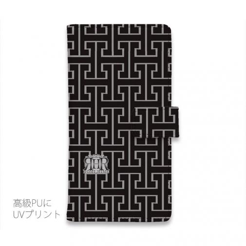 【ROMI HIME】【手帳型】マーク・ロゴ ブラック