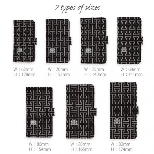 【ROMI HIME】【手帳型】マーク・ロゴ ブラック