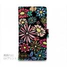 【ROMI HIME】【手帳型】蝶 花 花柄 レトロ ブラック