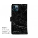 【Genuine】【手帳型】大理石　ブラック