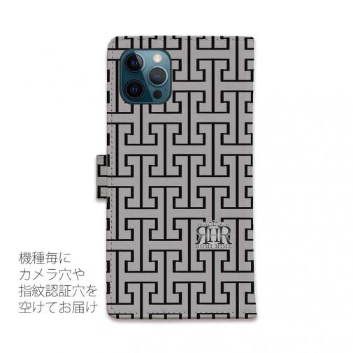 【ROMI HIME】【手帳型】マーク・ロゴ ホワイト