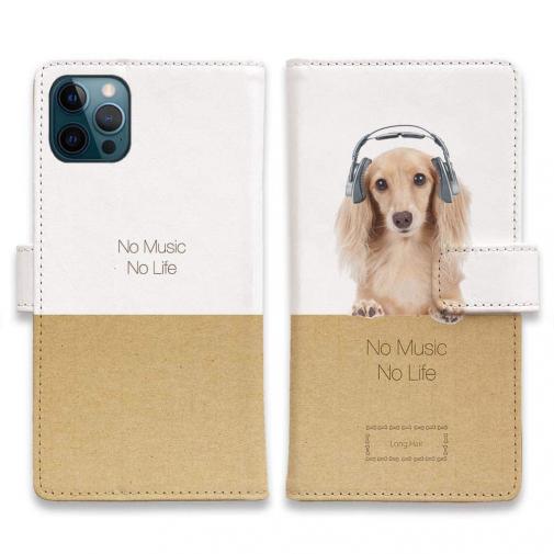 【手帳型】ダックスロングヘアだってNo Music No Life