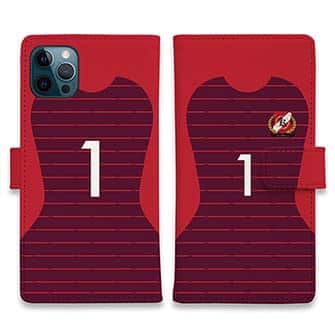 WIDE【手帳型】鹿島高校サッカー部 ユニフォーム 背番号1