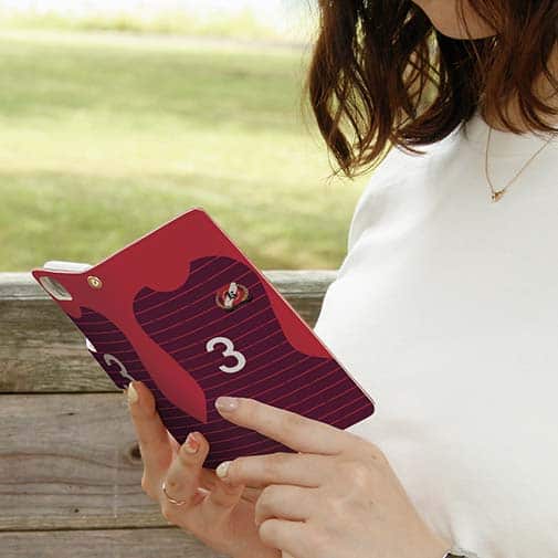 WIDE【手帳型】鹿島高校サッカー部 ユニフォーム 背番号3