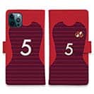 WIDE【手帳型】鹿島高校サッカー部 ユニフォーム 背番号5