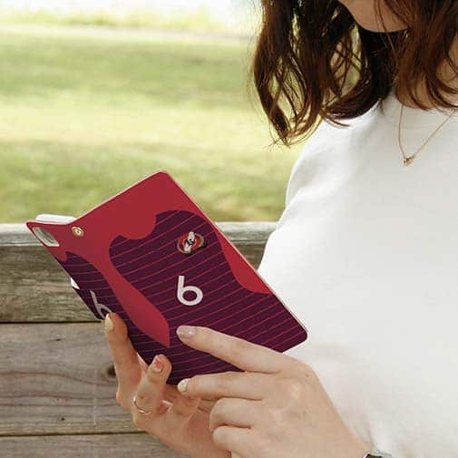 WIDE【手帳型】鹿島高校サッカー部 ユニフォーム 背番号6