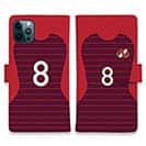 WIDE【手帳型】鹿島高校サッカー部 ユニフォーム 背番号8