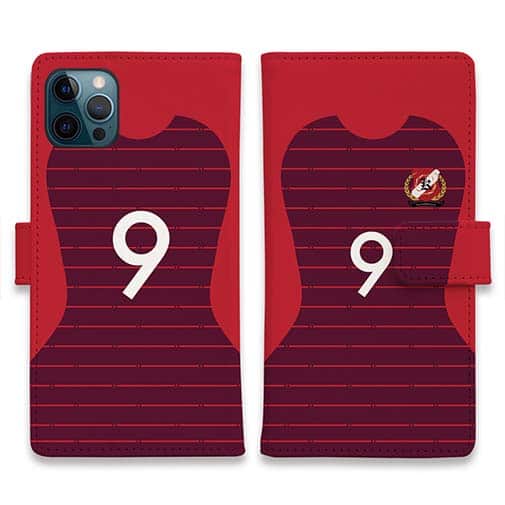 WIDE【手帳型】鹿島高校サッカー部 ユニフォーム 背番号9