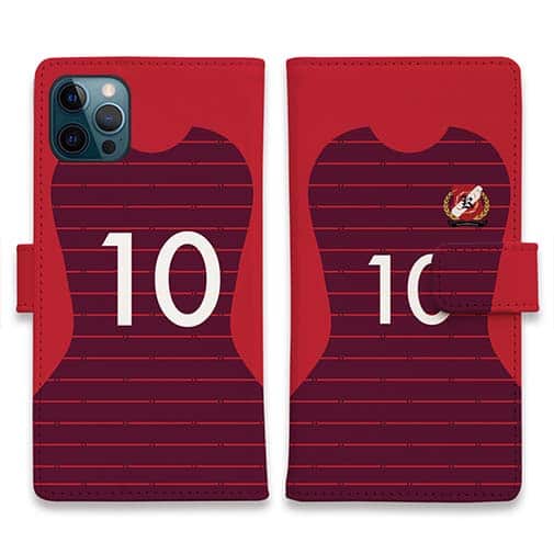 WIDE【手帳型】鹿島高校サッカー部 ユニフォーム 背番号10