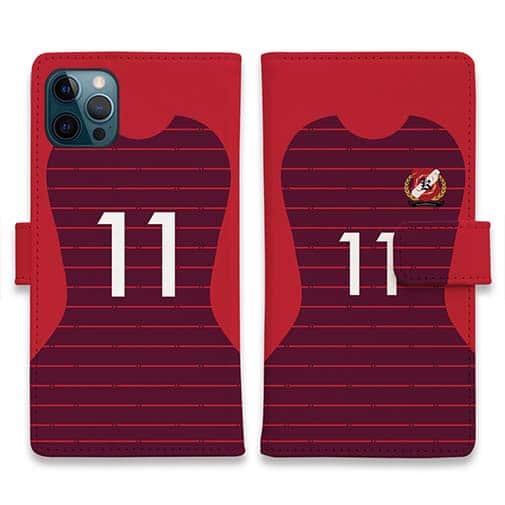 WIDE【手帳型】鹿島高校サッカー部 ユニフォーム 背番号11