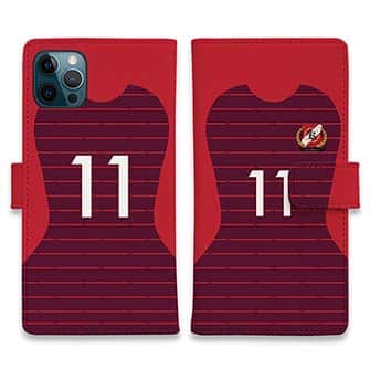 WIDE【手帳型】鹿島高校サッカー部 ユニフォーム 背番号11