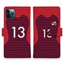 WIDE【手帳型】鹿島高校サッカー部 ユニフォーム 背番号13