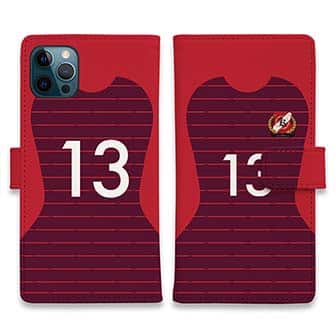 WIDE【手帳型】鹿島高校サッカー部 ユニフォーム 背番号13