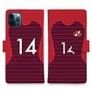 WIDE【手帳型】鹿島高校サッカー部 ユニフォーム 背番号14