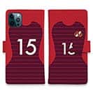 WIDE【手帳型】鹿島高校サッカー部 ユニフォーム 背番号15