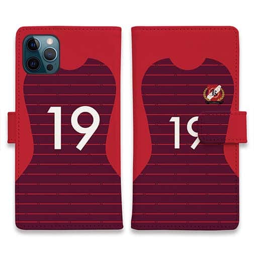 WIDE【手帳型】鹿島高校サッカー部 ユニフォーム 背番号19