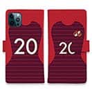 WIDE【手帳型】鹿島高校サッカー部 ユニフォーム 背番号20