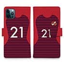 WIDE【手帳型】鹿島高校サッカー部 ユニフォーム 背番号21