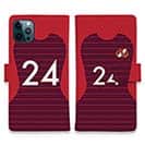 WIDE【手帳型】鹿島高校サッカー部 ユニフォーム 背番号24