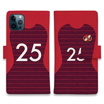 WIDE【手帳型】鹿島高校サッカー部 ユニフォーム 背番号25