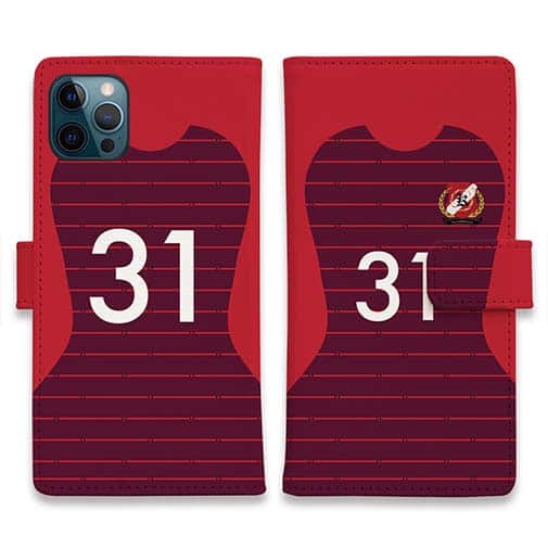 WIDE【手帳型】鹿島高校サッカー部 ユニフォーム 背番号31