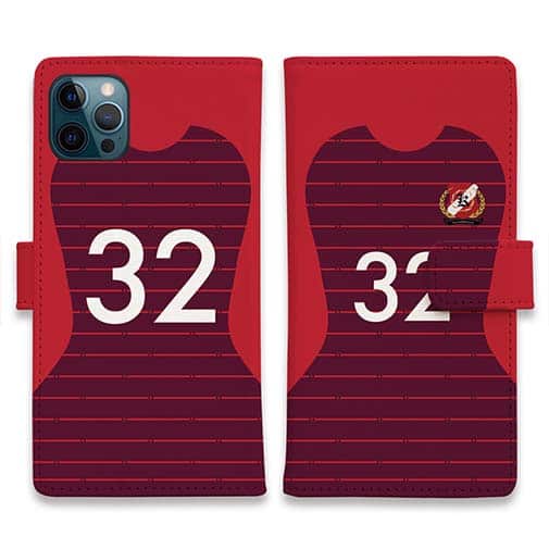 WIDE【手帳型】鹿島高校サッカー部 ユニフォーム 背番号32