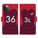 WIDE【手帳型】鹿島高校サッカー部 ユニフォーム 背番号36