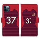 WIDE【手帳型】鹿島高校サッカー部 ユニフォーム 背番号37