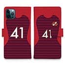 WIDE【手帳型】鹿島高校サッカー部 ユニフォーム 背番号41