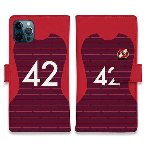 WIDE【手帳型】鹿島高校サッカー部 ユニフォーム 背番号42