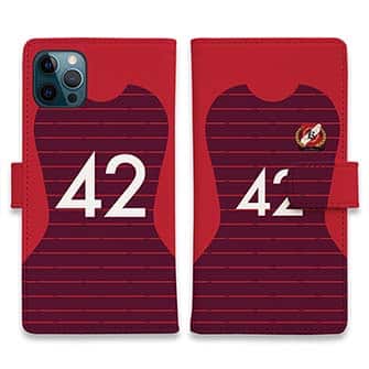 WIDE【手帳型】鹿島高校サッカー部 ユニフォーム 背番号42