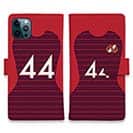 WIDE【手帳型】鹿島高校サッカー部 ユニフォーム 背番号44