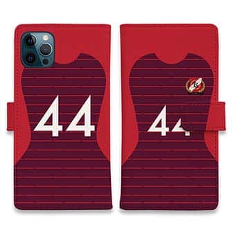 WIDE【手帳型】鹿島高校サッカー部 ユニフォーム 背番号44