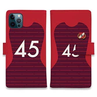 WIDE【手帳型】鹿島高校サッカー部 ユニフォーム 背番号45