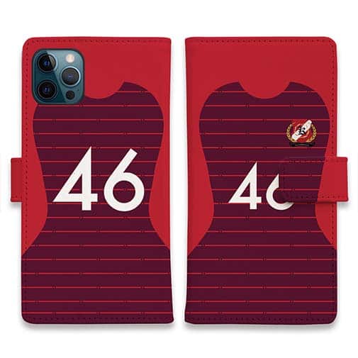 WIDE【手帳型】鹿島高校サッカー部 ユニフォーム 背番号46