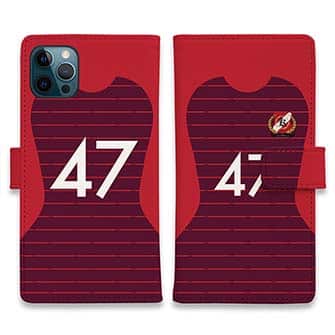 WIDE【手帳型】鹿島高校サッカー部 ユニフォーム 背番号47