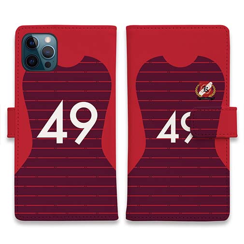 WIDE【手帳型】鹿島高校サッカー部 ユニフォーム 背番号49