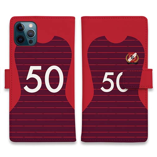 WIDE【手帳型】鹿島高校サッカー部 ユニフォーム 背番号50