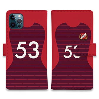 WIDE【手帳型】鹿島高校サッカー部 ユニフォーム 背番号53